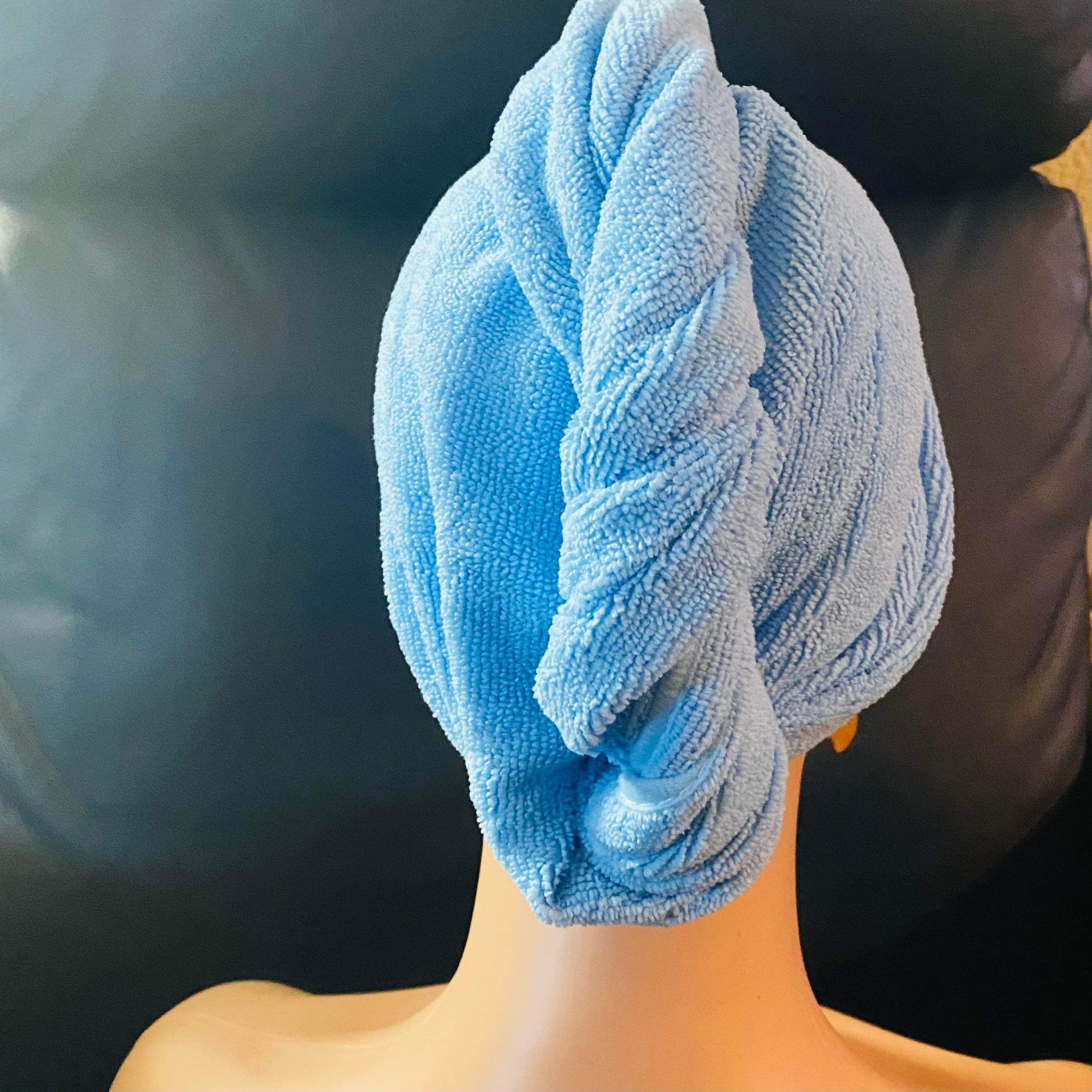 2 pieces Hair towel wrap microfiber absorbent drying turban curly hair