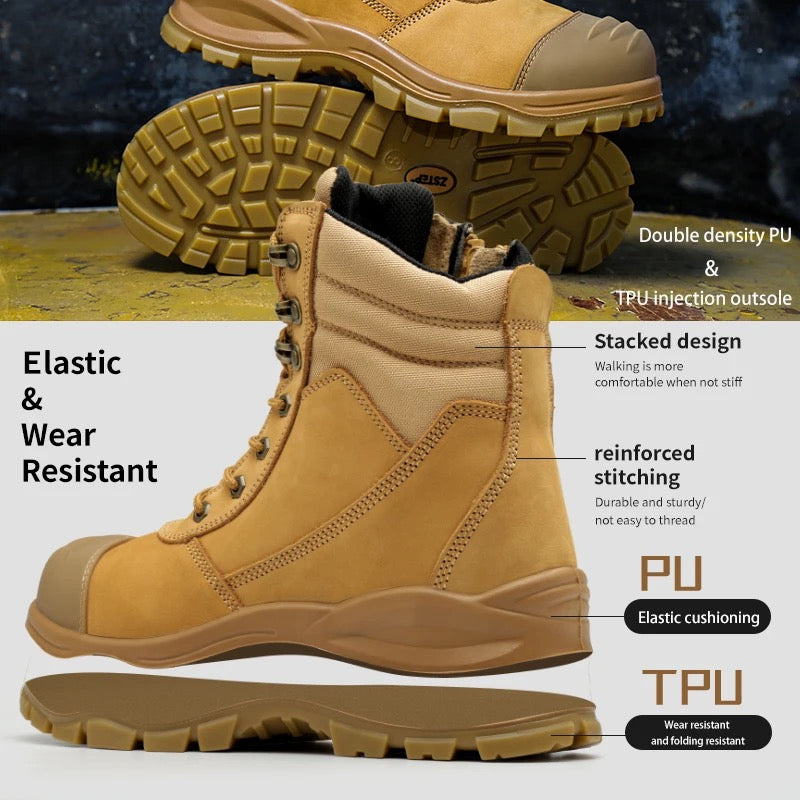 Steel toe men’s work boots