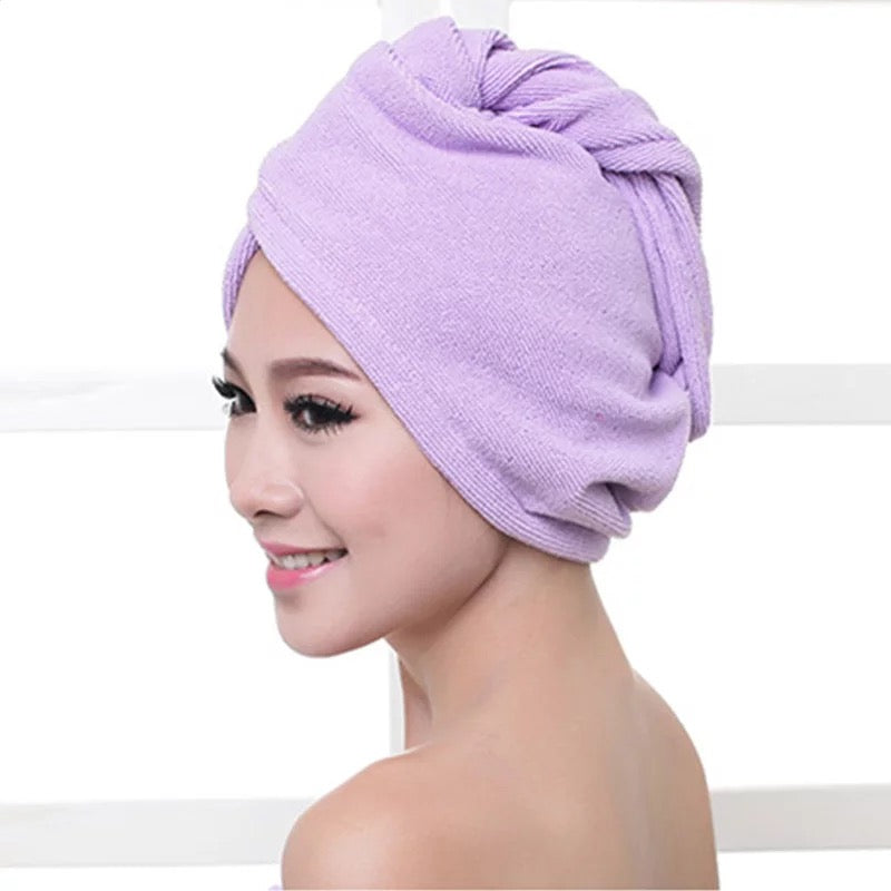 2 pieces Hair towel wrap microfiber absorbent drying turban curly hair