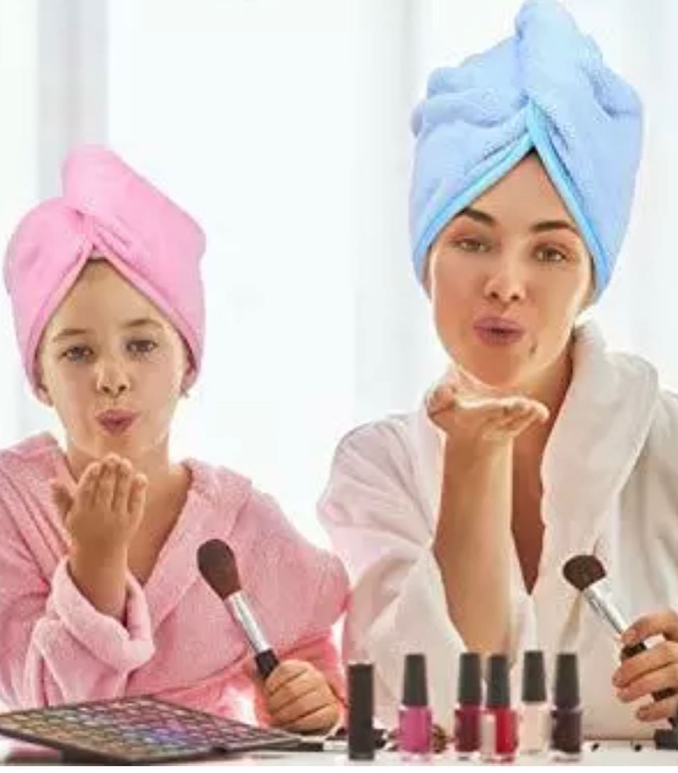 2 pieces Hair towel wrap microfiber absorbent drying turban curly hair
