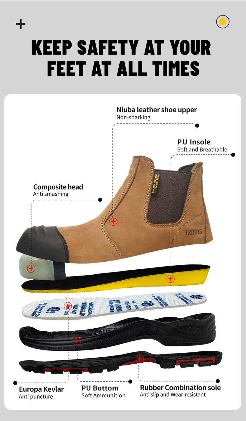 Men’s safety boots steel toe anti smashed